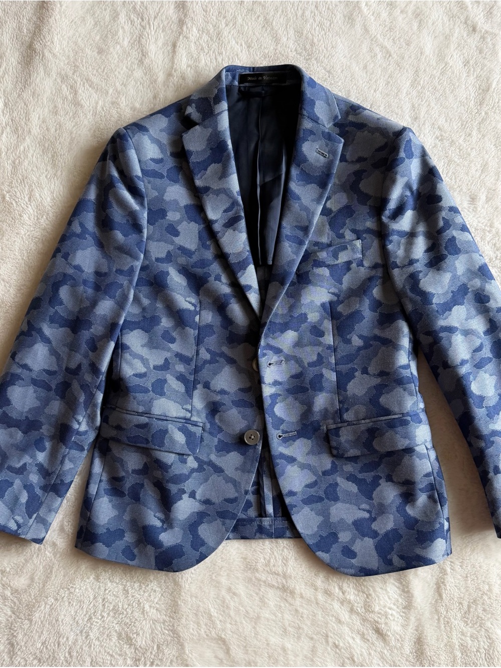 Ralph Lauren Boys' Blue Camouflage Blazer